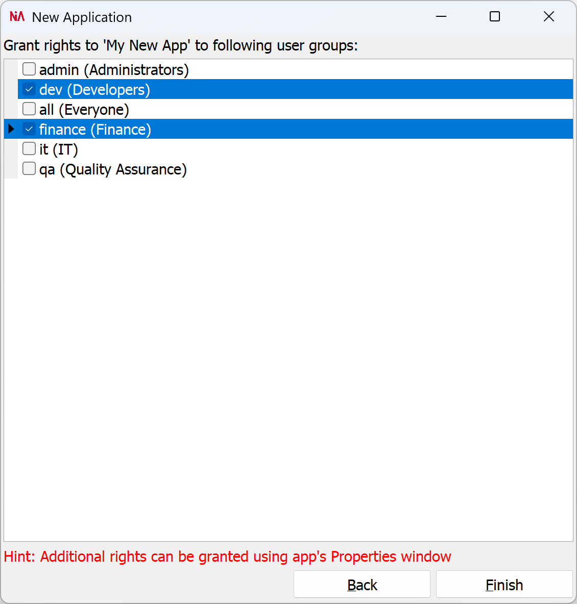 New Application->Third Page...