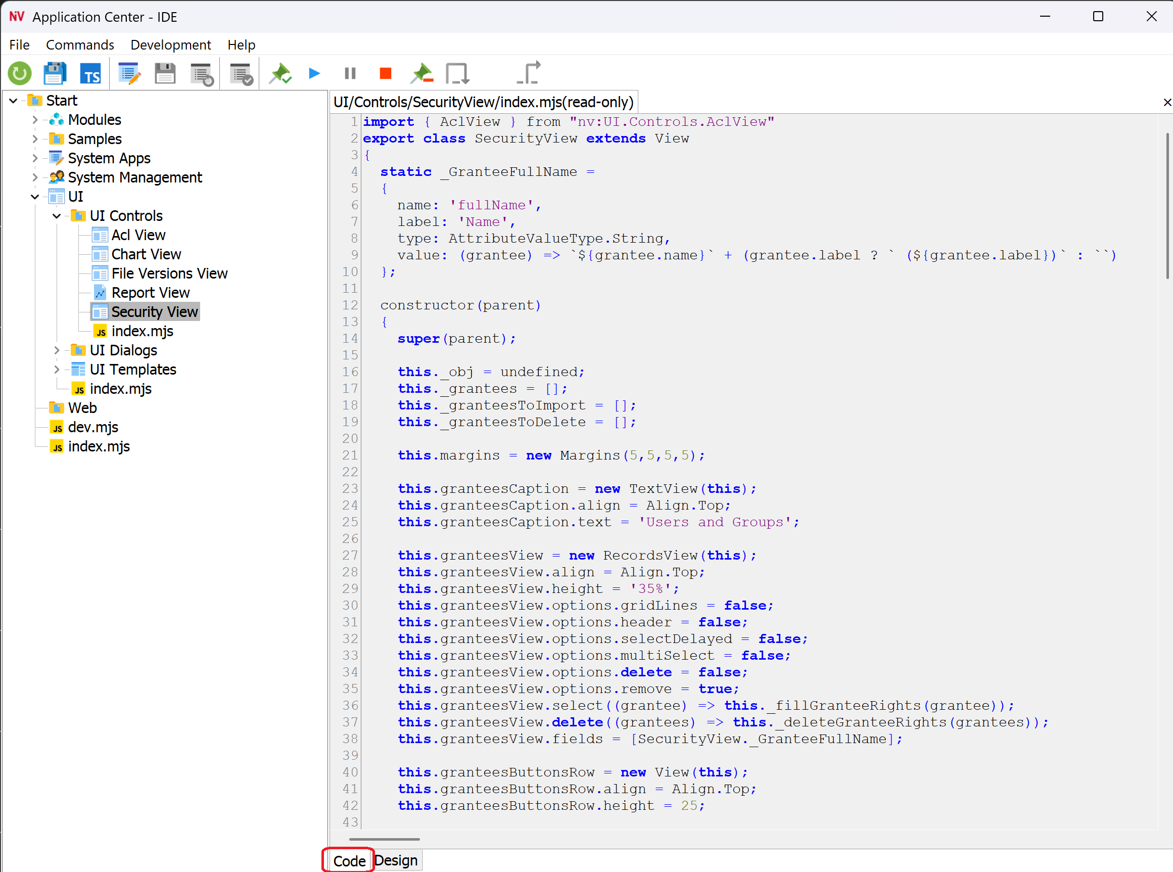 Edit control code in VS Code