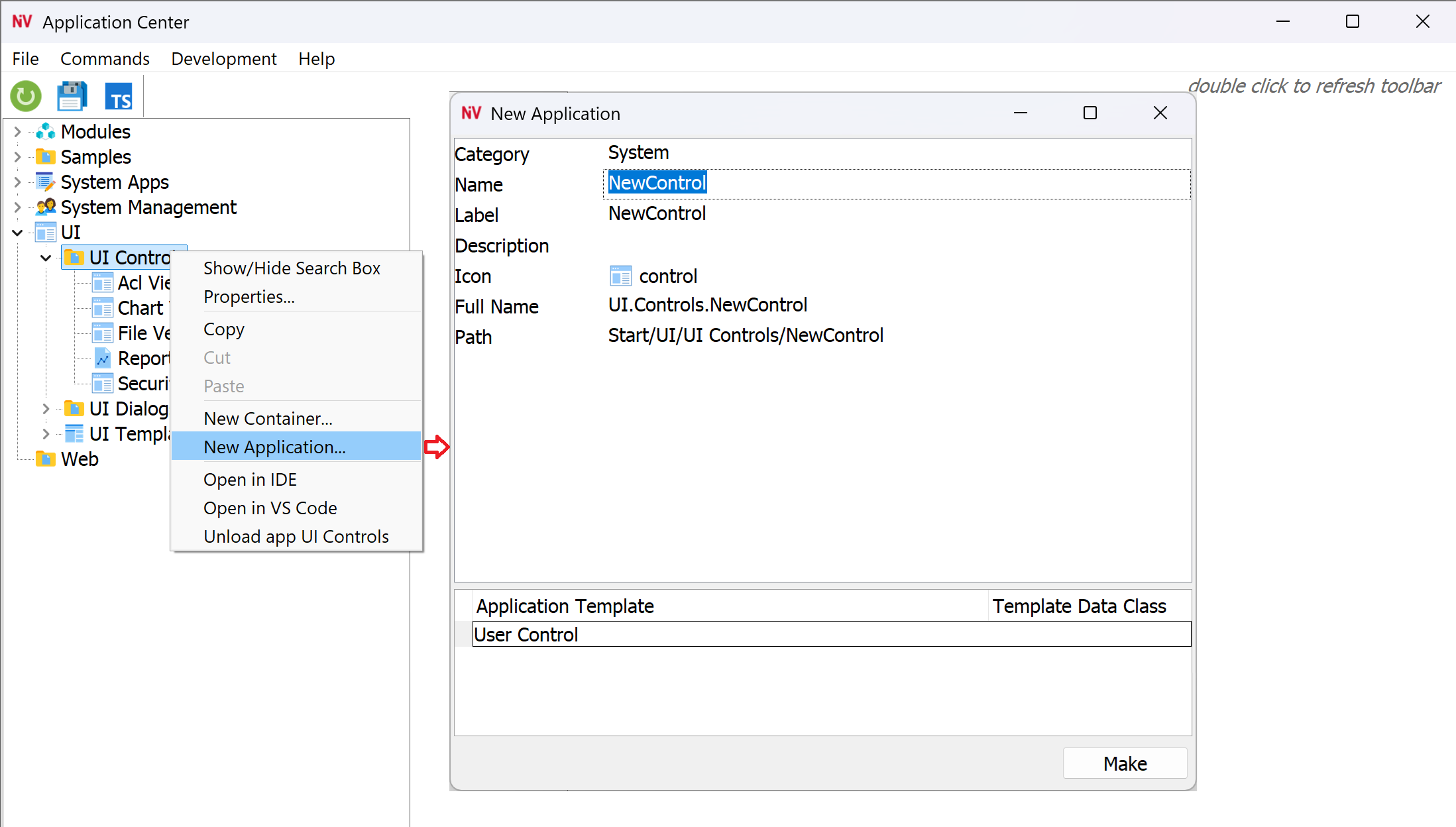 New control code in VS Code